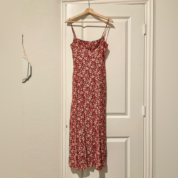REFORMATION Red Liya Flower Girl Midi Dress Size 6 - Picture 5 of 9